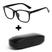 Armação preta, Lentes transparentes
