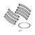 8pcs trilhos curvos