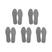 Cinza-10pcs(5 pares)