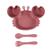 conjunto rosa escuro