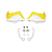 Conjunto Branco e Amarelo