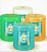 Kit com 4 rolos, Branco, Azul, Verde, Laranja