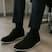 Black suede