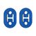 2 furos azul 2PCS