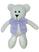 Urso baby branco com laço lilás