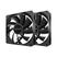2PCS Ventilador Preto
