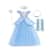 5 peças de vestido azul