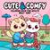 imagem do produto Livro - Cute & Comfy Coloring Book for Adults - Bold Easy - Livro de Colorir Adulto