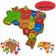 imagem do produto Mapa Brasil Educativo Quebra cabeça Pedagógico medio 38x37cm