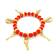 imagem do produto Pulseira Bará Orixás Umbanda Candomblé Vermelha Ajustável