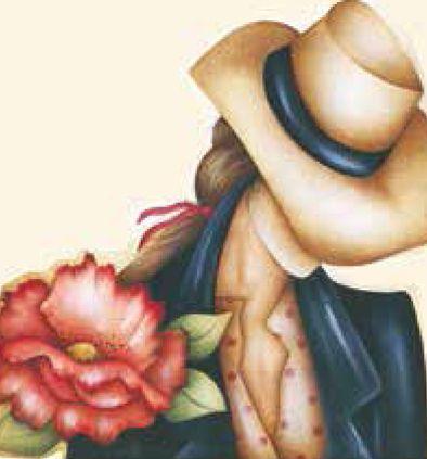 Aplique Madeira E Papel Mulher Com Chapeu Flores Lmapc 202 Litocart Apliques Decorativos Mdf Magazine Luiza