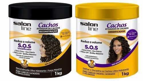 Ativador De Cachos Sos Salon Line 1kg 2 Produtos Ativador De Cachos Magazine Luiza