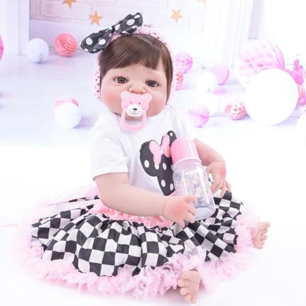 Bebe Reborn Boneca Reborn Corpo De Silicone Olhos Castanhos Npk Doll Bonecas Magazine Luiza