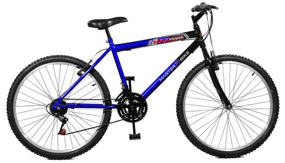 Bicicleta Master Bike Max Power Aro 26 Rígida 18 Marchas - Azul/preto