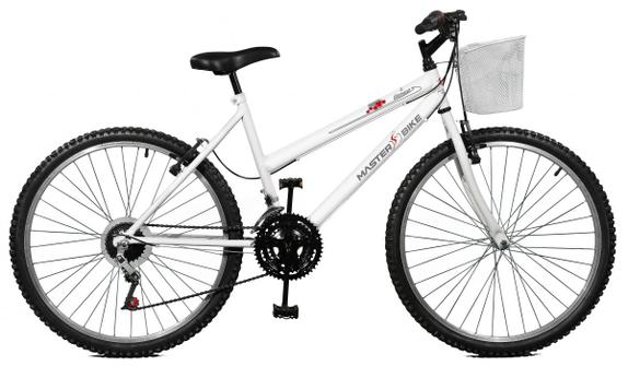 Bicicleta Master Bike Serena Plus Aro 26 Rígida 21 Marchas - Branco