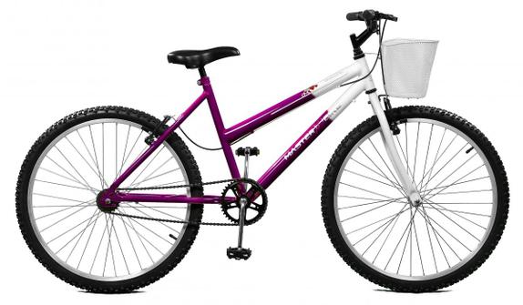 Bicicleta Master Bike Serena Aro 26 Rígida - Branco/violeta