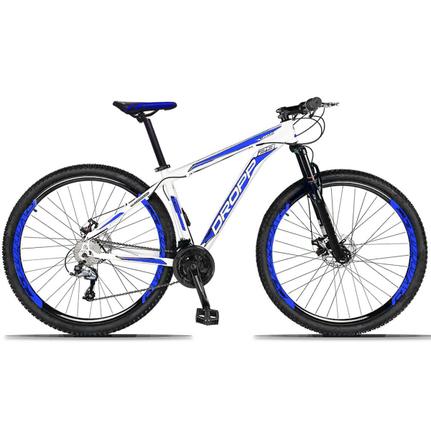 Bicicleta Dropp Aluminum Disc H T19 Aro 29 Susp. Dianteira 27 Marchas - Azul/branco