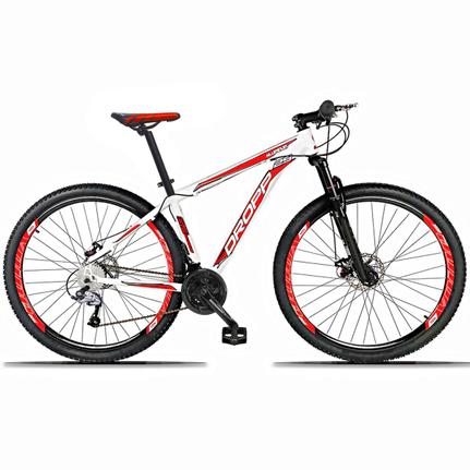Bicicleta Dropp Aluminum 2020 Disc H T19 Aro 29 Susp. Dianteira 27 Marchas - Branco/vermelho