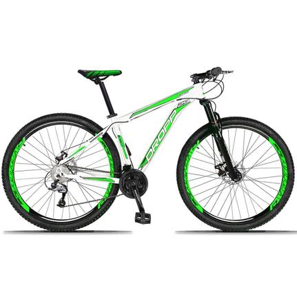 Bicicleta Dropp Aluminum Disc H T19 Aro 29 Susp. Dianteira 27 Marchas - Branco/verde