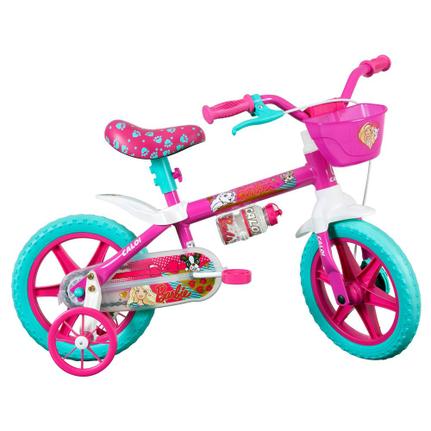 Bicicleta Caloi Barbie Aro 12 Rígida 1 Marcha - Rosa