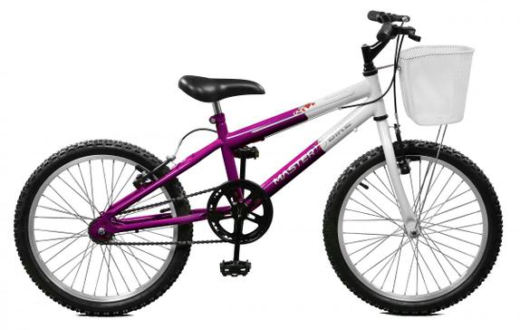 Bicicleta Master Bike Serena Aro 20 Rígida 1 Marcha - Branco/violeta