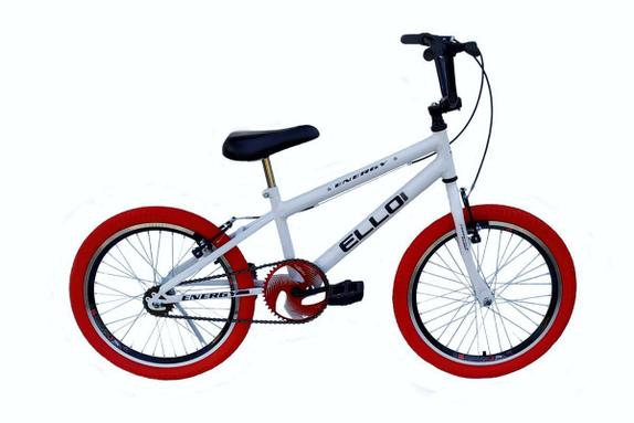 Bicicleta Ello Bike Cross Freestyle Aro 20 Rígida 1 Marcha - Branco/vermelho