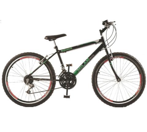 Bicicleta Milan Bike Napole Vittoria Aro 24 Rígida 18 Marchas - Preto