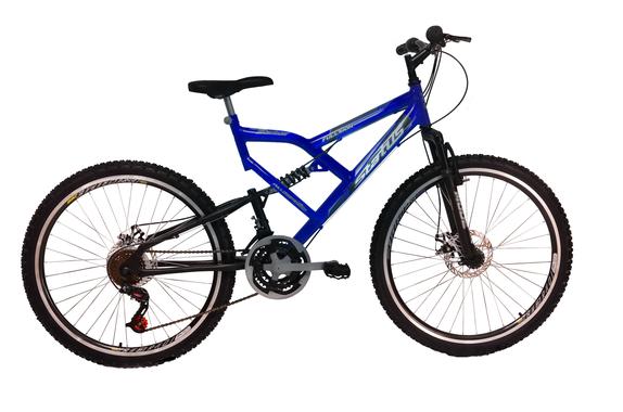 Bicicleta Status Bike Fullsion Aro 26 Full Suspensão 21 Marchas - Azul