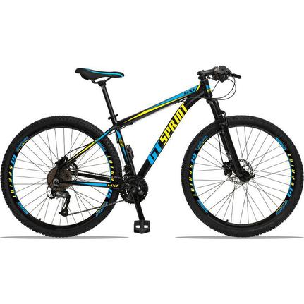 Bicicleta Gt Sprint Mx1 Disc T19 Aro 29 Susp. Dianteira 27 Marchas - Amarelo/azul