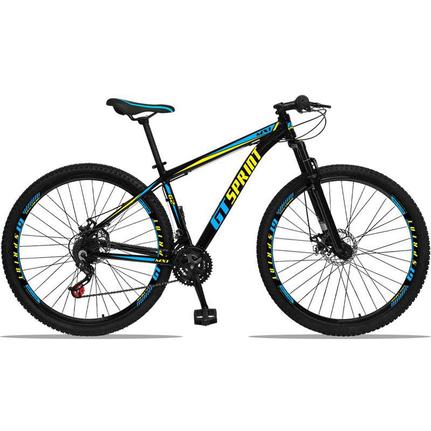 Bicicleta Gt Sprint Mx1 Disc T15 Aro 29 Susp. Dianteira 21 Marchas - Amarelo/azul
