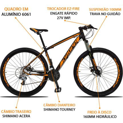 Bicicleta Dropp Z3 Disc H T19 Aro 29 Susp. Dianteira 27 Marchas - Laranja/preto