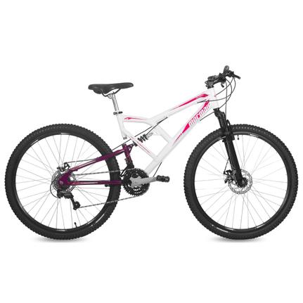 Bicicleta Mormaii Big Rider Aro 29 Full Suspensão 21 Marchas - Branco/violeta