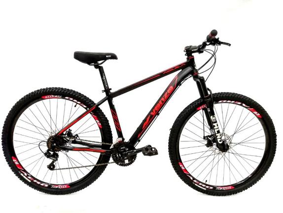 Bicicleta Venzo Bike Aquila T17 Aro 29 Susp. Dianteira 21 Marchas - Preto/vermelho