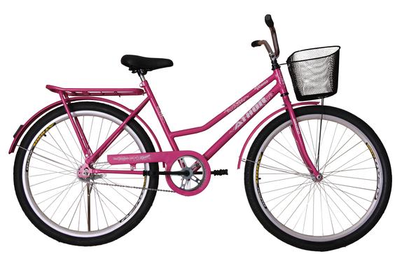 Bicicleta Athor Bike Vênus Aro 26 Rígida 1 Marcha - Rosa