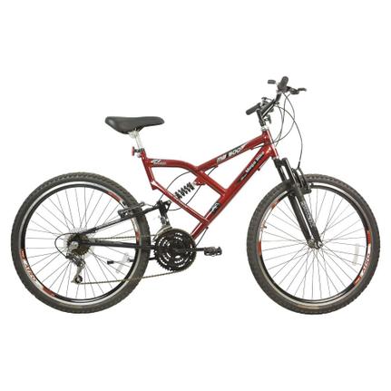 Bicicleta Mega Bike Mb 500 Aro 26 Full Suspensão 21 Marchas - Vermelho