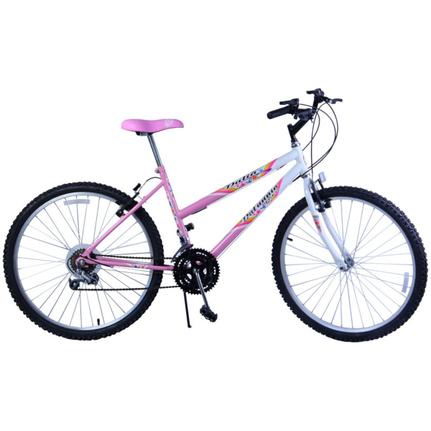 Bicicleta Dalannio Bike Dalia Aro 26 Rígida 18 Marchas - Branco/rosa