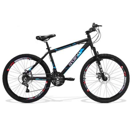 Bicicleta Gts M1 Walk New Disc T21 Aro 26 Susp. Dianteira 21 Marchas - Azul/preto