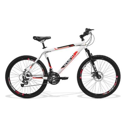 Bicicleta Gts M1 Walk New Disc T21 Aro 26 Susp. Dianteira 21 Marchas - Branco/laranja