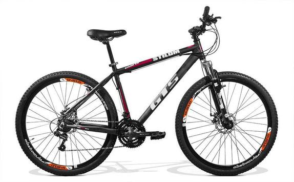 Bicicleta Gts M1 Stilom 2.0 Disc T21 Aro 29 Susp. Dianteira 24 Marchas - Preto