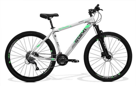 Bicicleta Gts M1 New Expert 2.0 T17 Aro 29 Susp. Dianteira 24 Marchas - Preto/verde