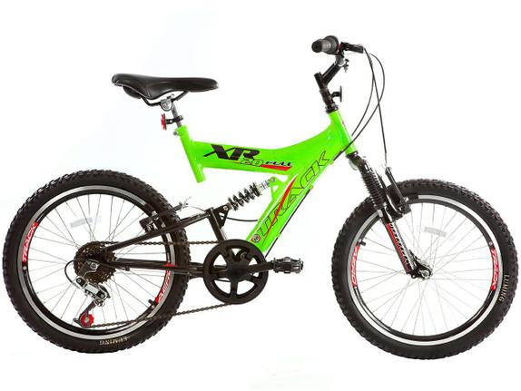 Bicicleta Track&bikes Xr20 Aro 20 Full Suspensão 6 Marchas - Verde