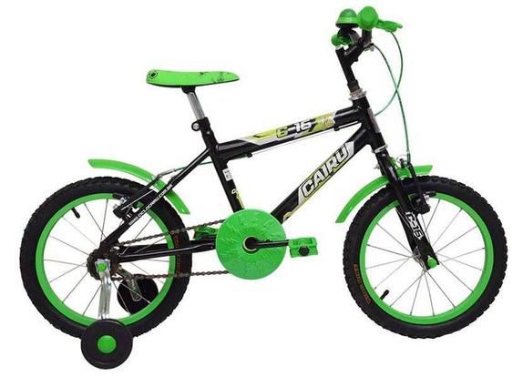 Bicicleta Cairu C-16 Aro 16 Rígida 1 Marcha - Preto/verde