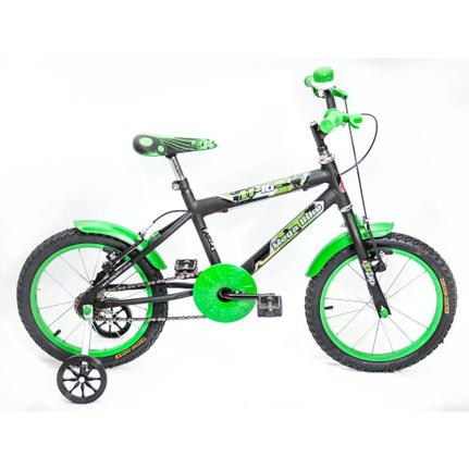 Bicicleta Mega Bike M-16 Aro 16 Rígida 1 Marcha - Preto/verde