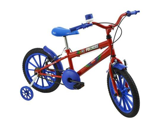 Bicicleta Polimet Poli Kids Aro 16 Rígida 1 Marcha - Azul/vermelho