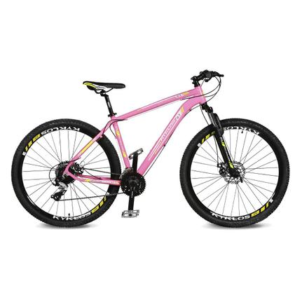 Bicicleta Kyklos Endurance 9.7 Aro 29 Susp. Dianteira 24 Marchas - Amarelo/rosa