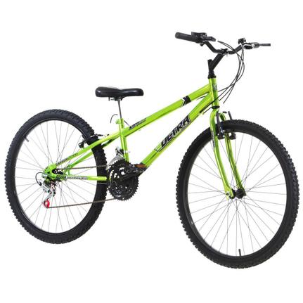 Bicicleta Ultra Bikes Pro Tork Chrome Rebaixada Aro 26 Rígida 18 Marchas - Verde