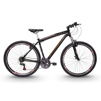 Bicicleta Track&bikes Black Aro 29 Susp. Dianteira 21 Marchas - Laranja/preto