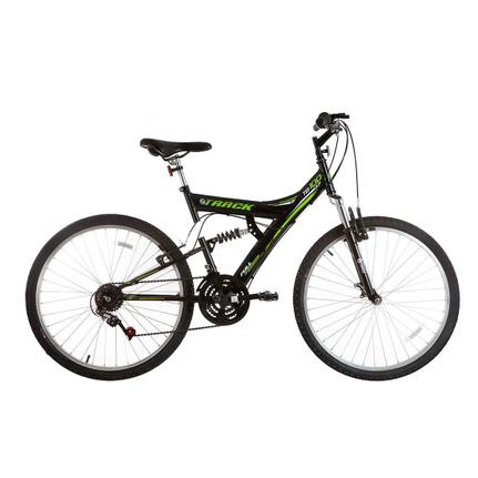 Bicicleta Track&bikes Tb100 Aro 26 Full Suspensão 18 Marchas - Preto/verde