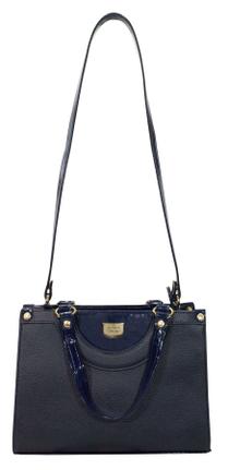 blue patent bolsa