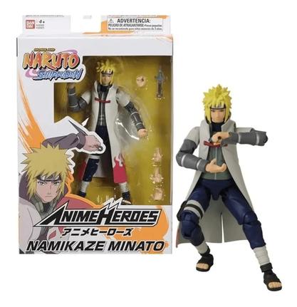 Boneco Naruto Shippuden Anime Heroes Minato Namikaze Bandai Fun Divirta Se Bonecos Magazine Luiza